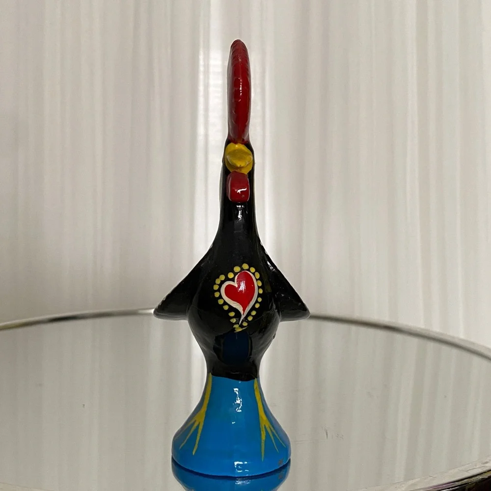 Portugal π΅πΉ MΓ©tal Handpainted Colorful 6β Rooster Figurine - Picture 5 of 12